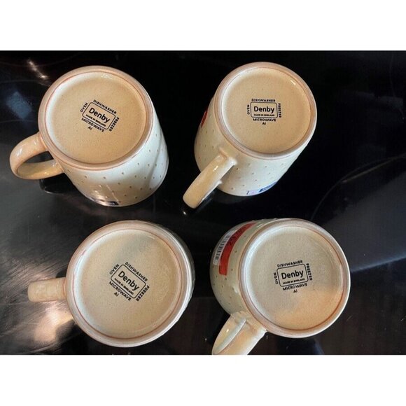 Denby Coffee Mug Heritage Veranda Cascade Stoneware Set of 4 New With Tag - Picture 4 of 4